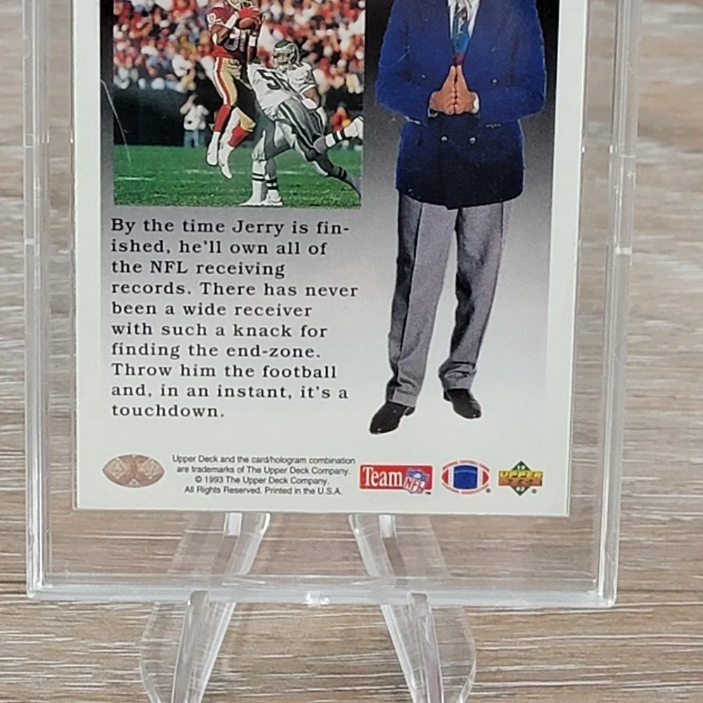 1993 Upper Deck Jerry Rice Autograph Berman's Best #433 San Francisco 49ers NFL